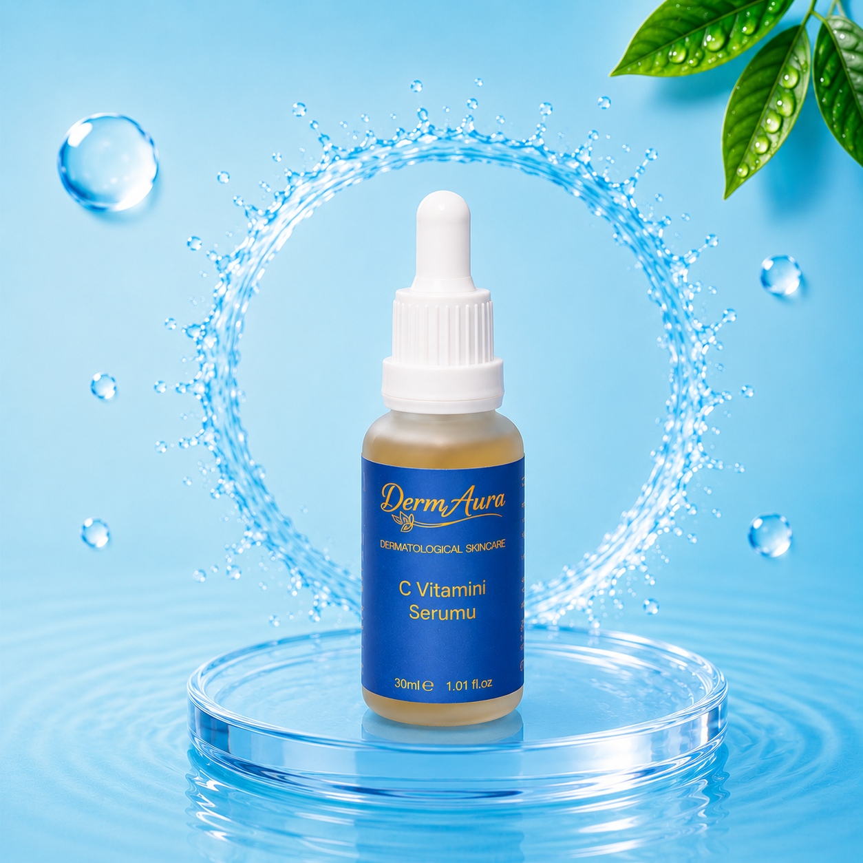 2026/06/1000283576.png DermAura C Vitamini Yüz Serumu 30ml Aydınlatıcı Leke Karşıtı Ve Nemlendirici Cilt Bakım Serumu - Görsel 1