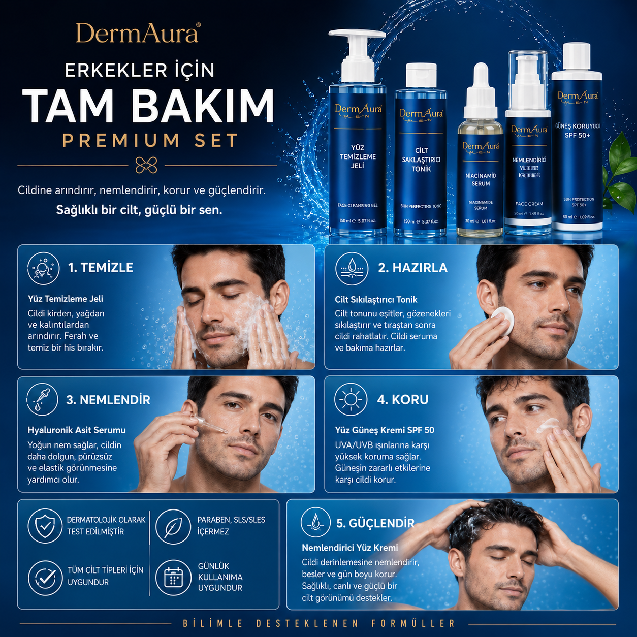 2026/07/1000290028.png DermAura Erkekler İçin Tam Bakım Premium Set - Görsel 1